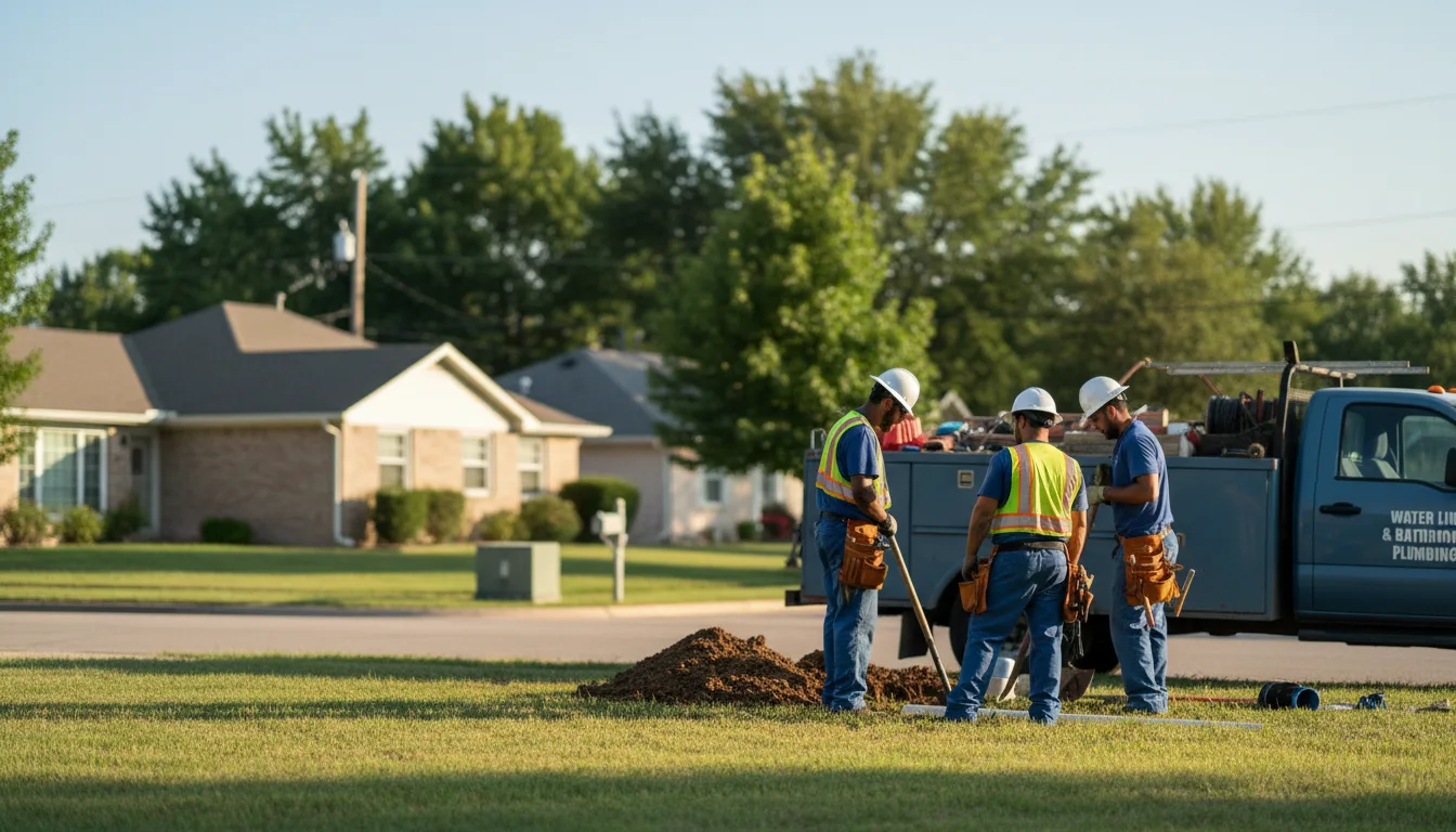 Residential water line and bathroom plumbing service in Shepardsville, IN